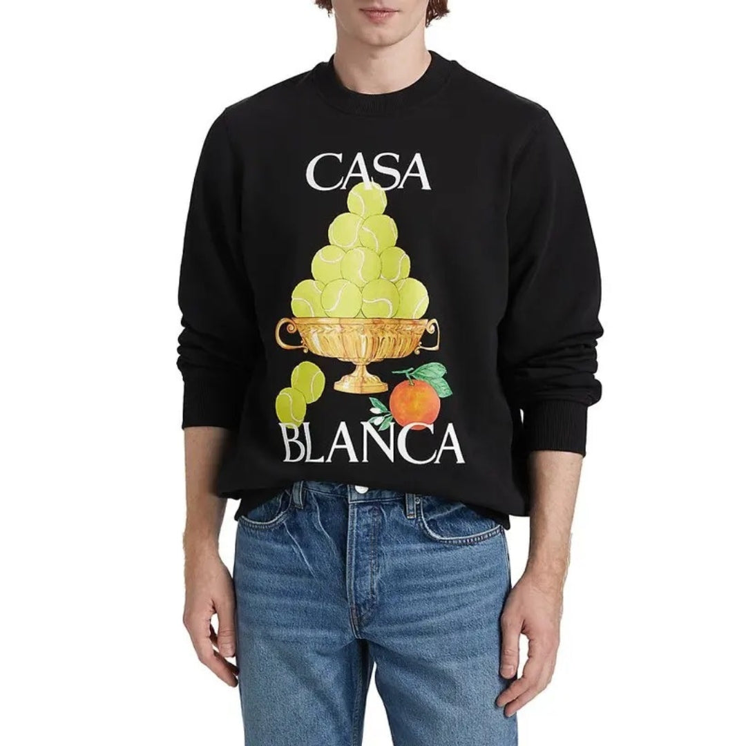 Casablanca La Corbeille D'Oranges Black Sweatshirt