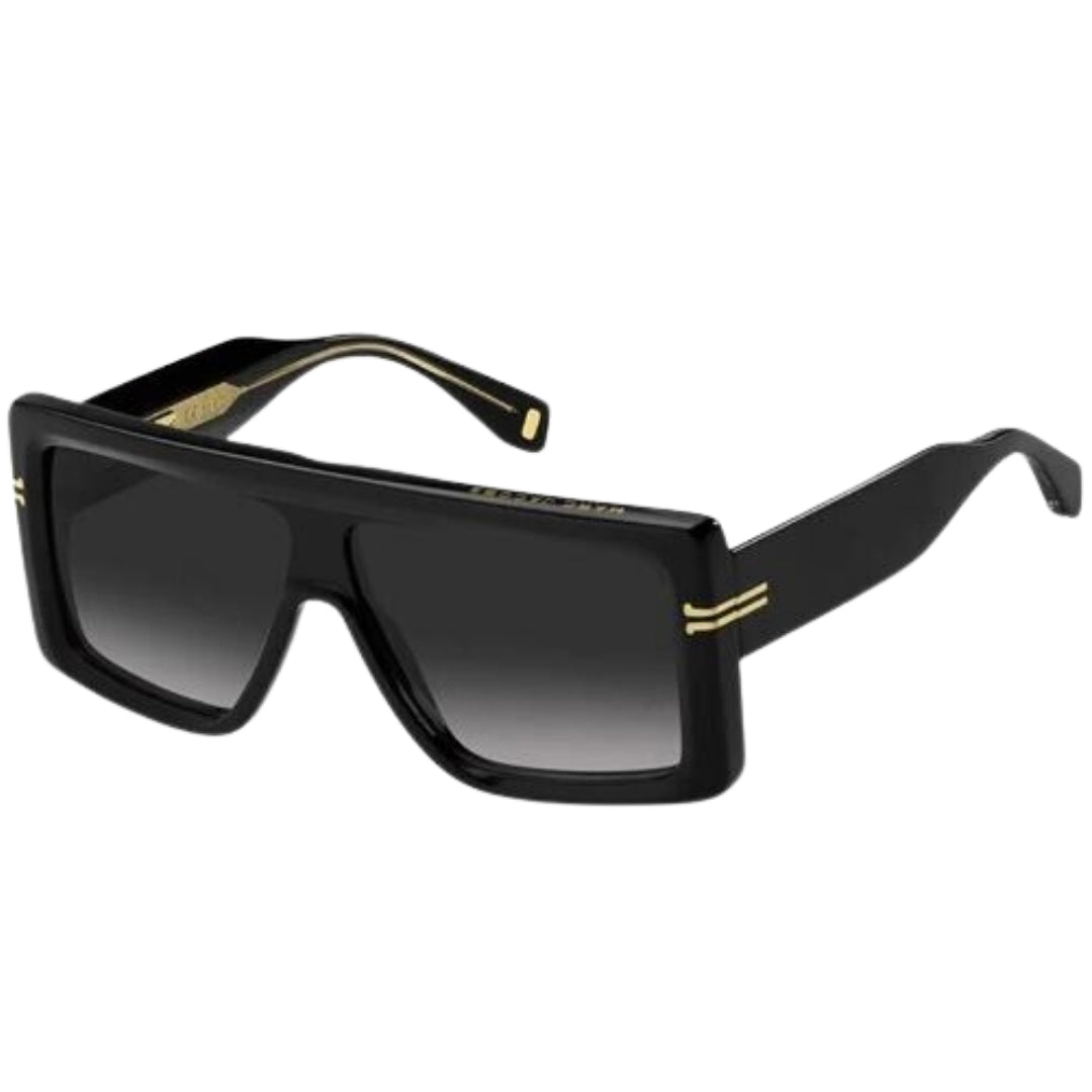 Marc Jacobs Black Square Framed Dark Grey Lens Sunglasses One Size