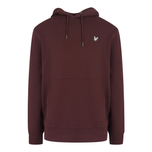 Lyle & Scott Diagonal Weave French Terry Hoodie Burgundy S