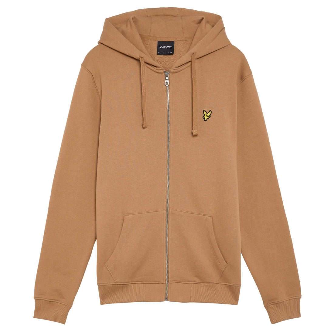 Lyle & Scott Brown Zip Through Hoodie XS