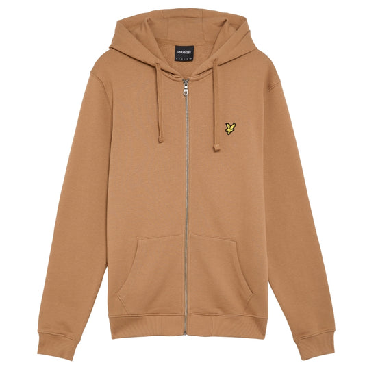 Lyle & Scott Brown Zip Through Hoodie XS