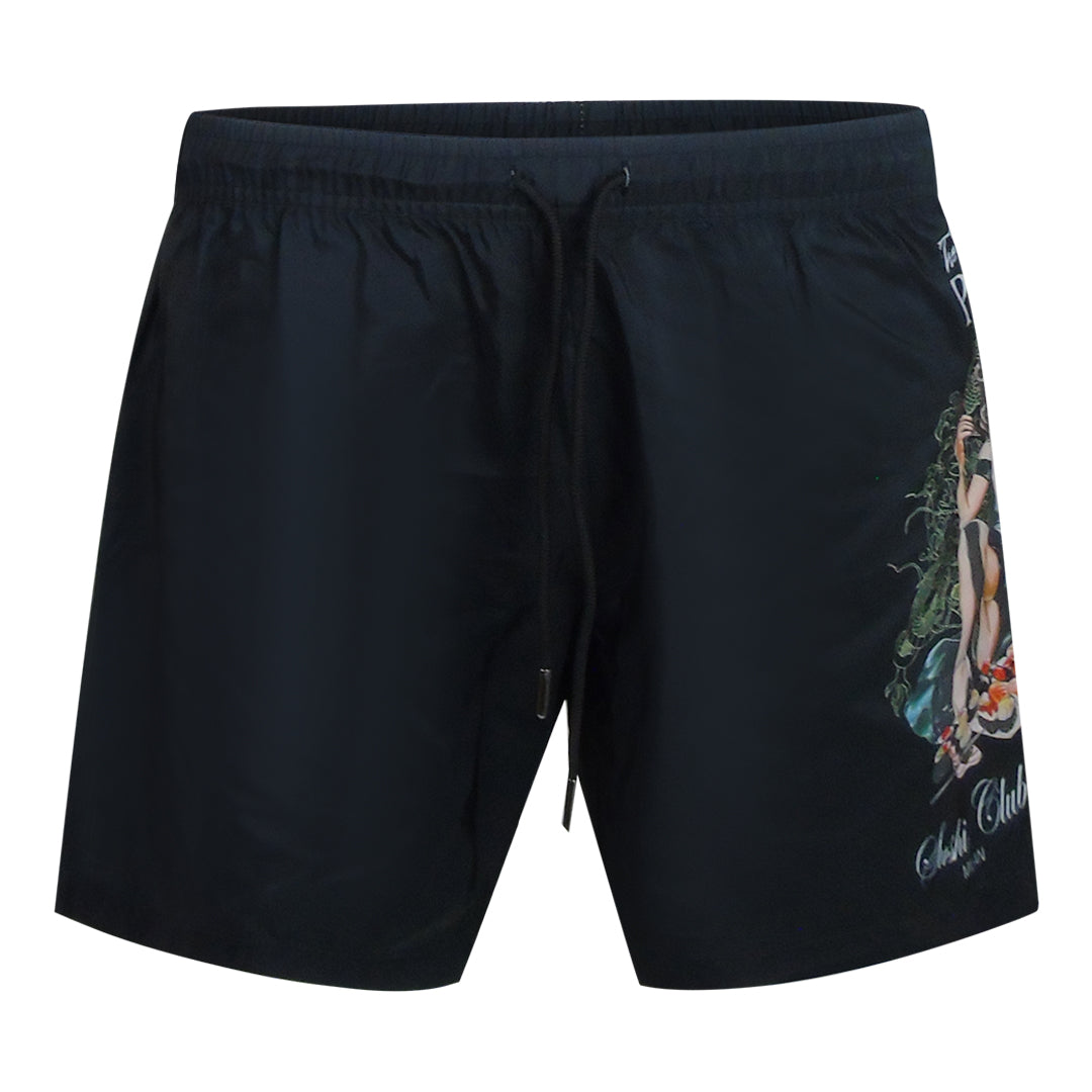 Philipp Plein Pin Up Logo Medium Boardshort Black Swim Shorts L