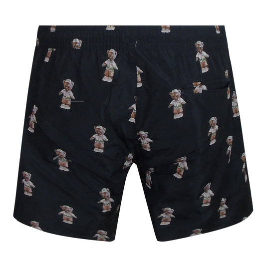 Philipp Plein Teddy Logo Medium Boardshort Black Swim Shorts L