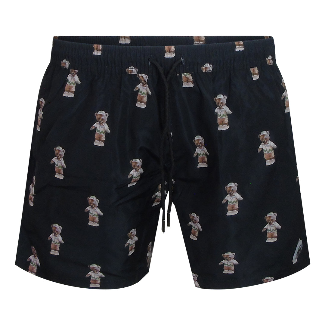 Philipp Plein Teddy Logo Medium Boardshort Black Swim Shorts L