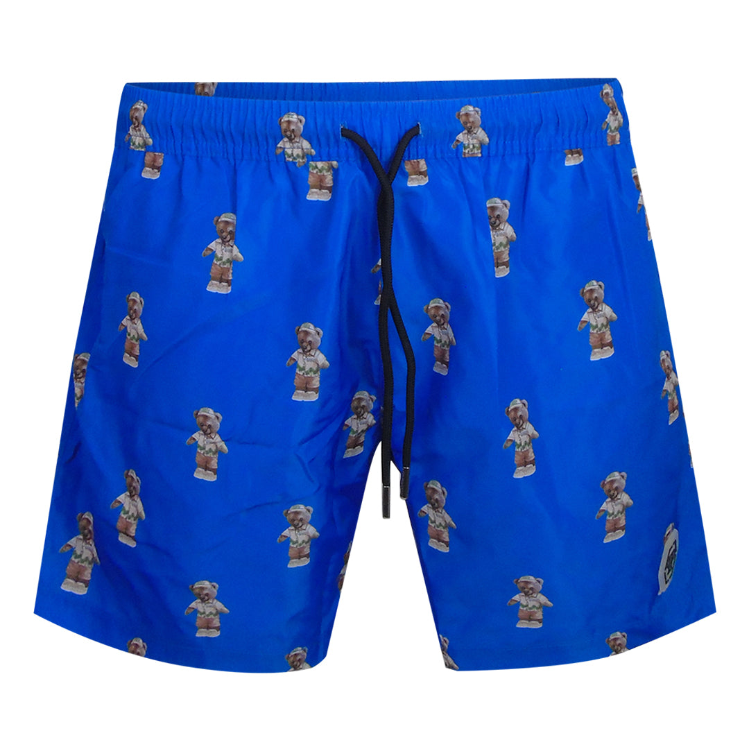 Philipp Plein Teddy Logo Medium Boardshort Dark Blue Swim Shorts L