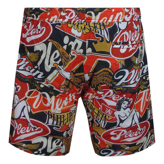 Philipp Plein Eagle Logo Long Boardshort Multicolour Swim Shorts L