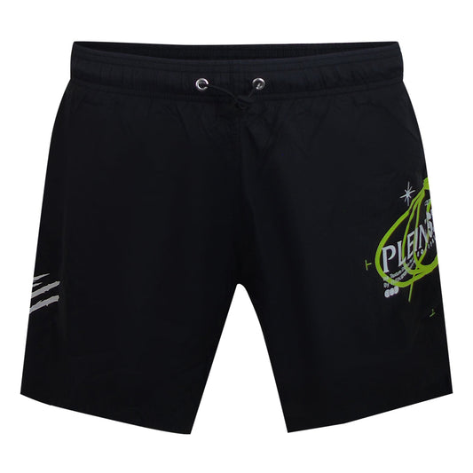 Plein Sport Geo Logo Black Swim Shorts