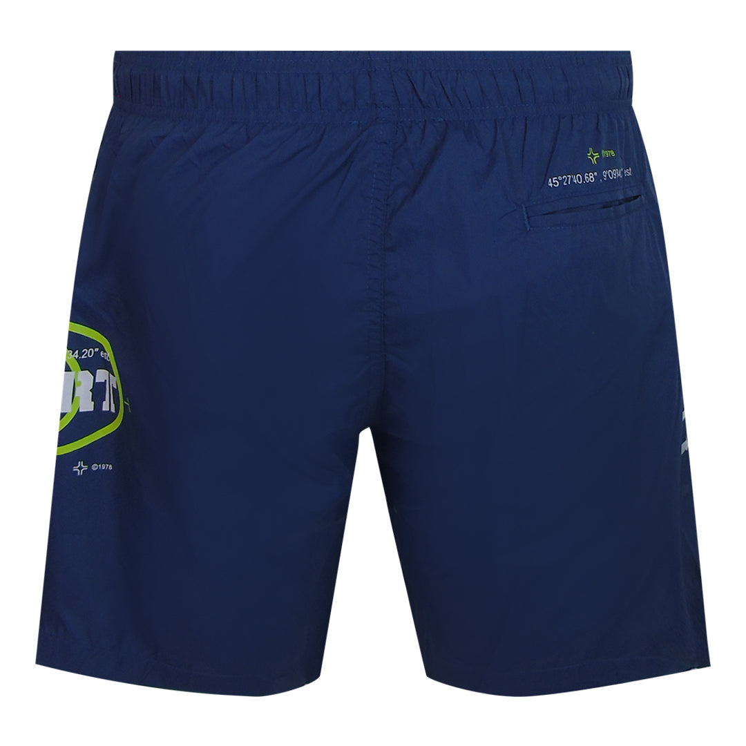Plein Sport Geo Logo Navy Blue Swim Shorts
