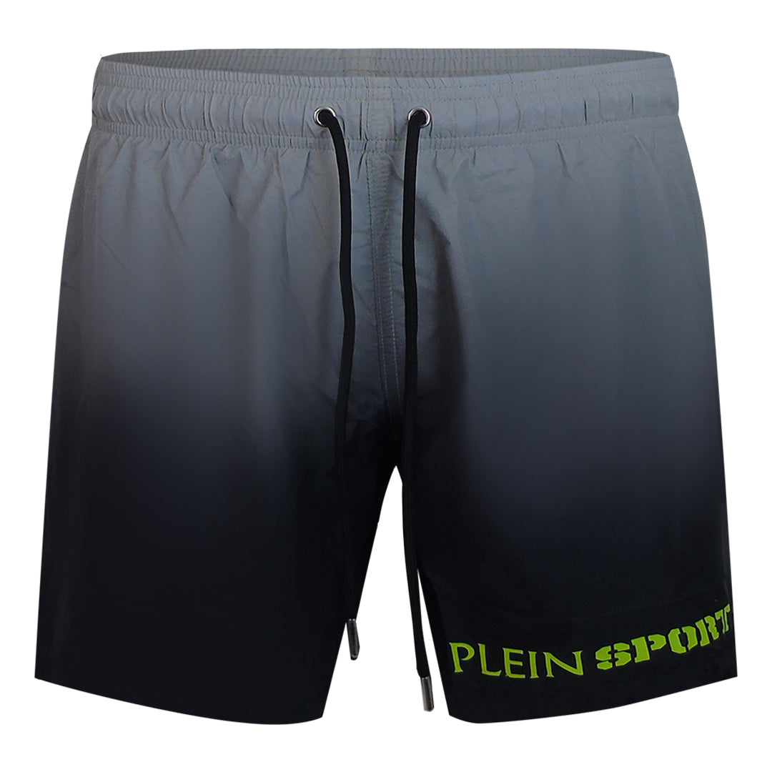 Plein Sport Gradient Medium Boardshort Black Swim Shorts