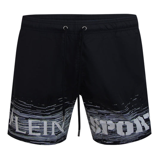 Plein Sport Shade Logo Medium Boardshort Black Swim Shorts