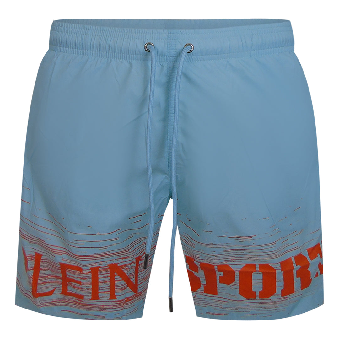 Plein Sport Shade Logo Medium Boardshort Blue Swim Shorts