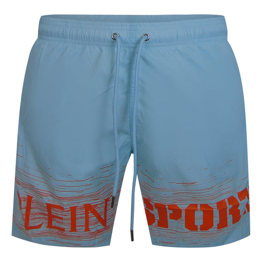 Plein Sport Shade Logo Medium Boardshort Blue Swim Shorts