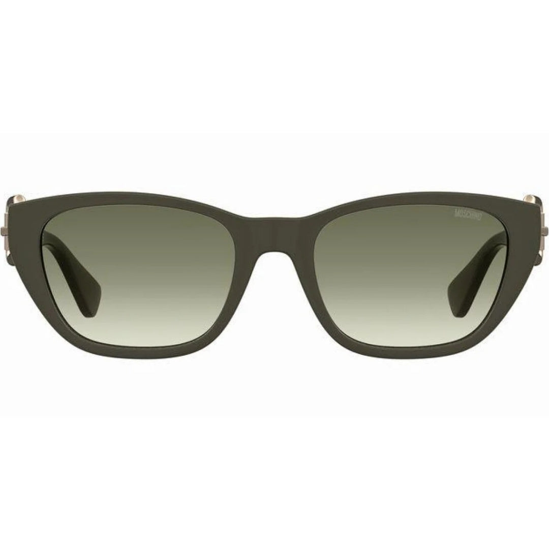 Moschino Buckle Arms Matte Dark Green Sunglasses