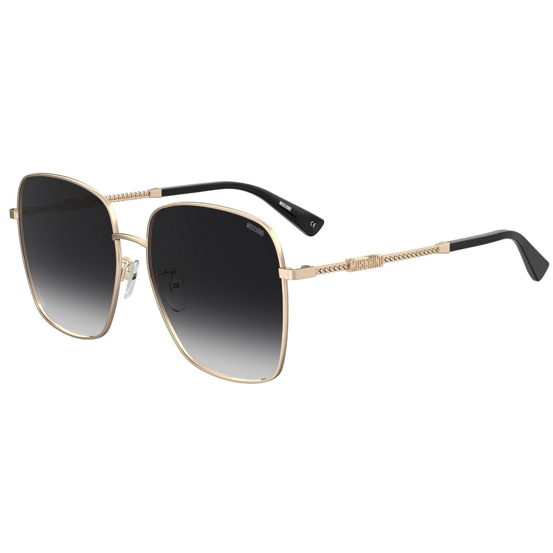Moschino Branded Arms Gold Sunglasses