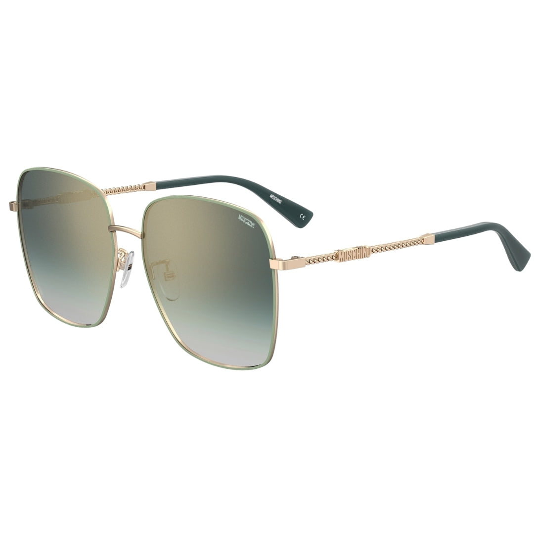 Moschino Branded Arms Rose Gold Sunglasses