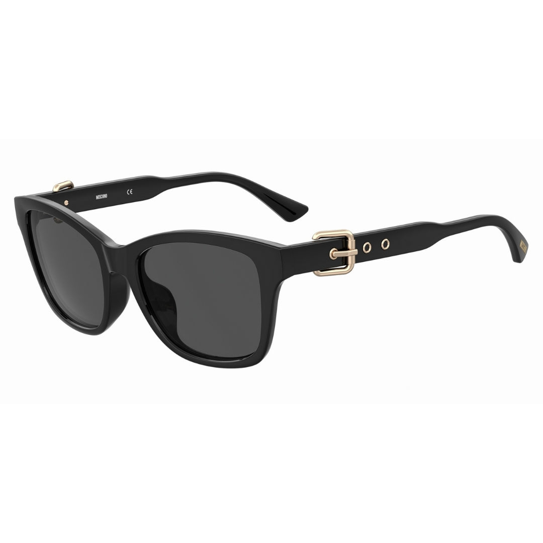 Moschino Buckle Detail All Black Sunglasses