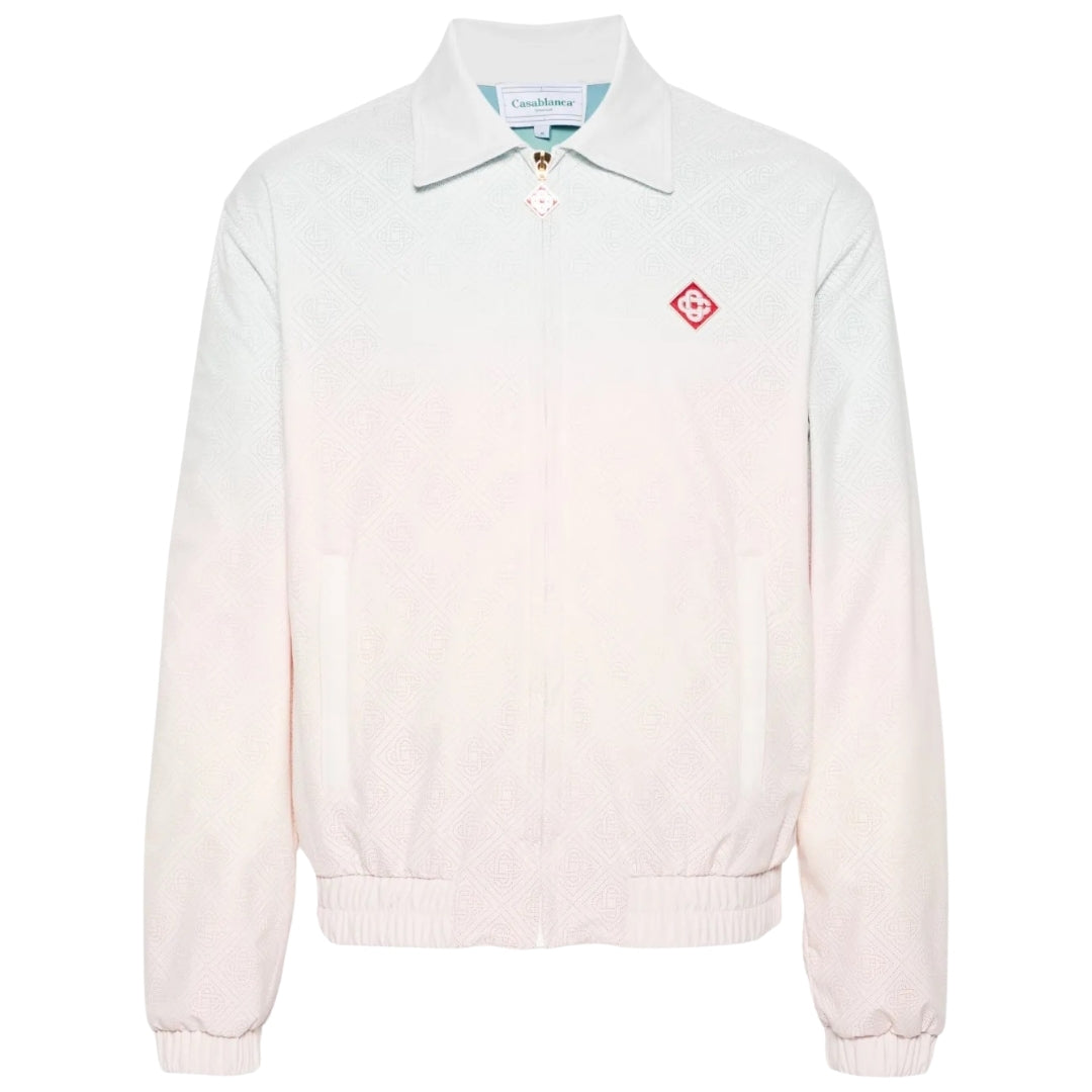 Casablanca Monogram Perforated Laser Cut Gradient White Jacket
