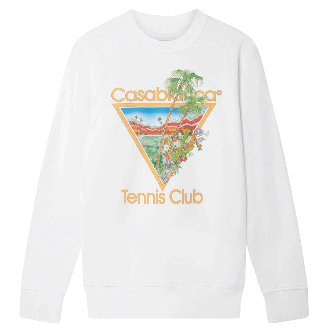 Casablanca Tennis Club Icon White Sweatshirts