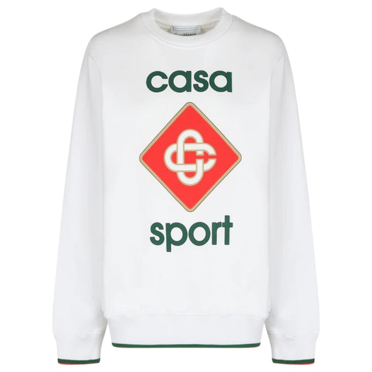 Casablanca Bold Casa Sport Logo White Sweatshirt
