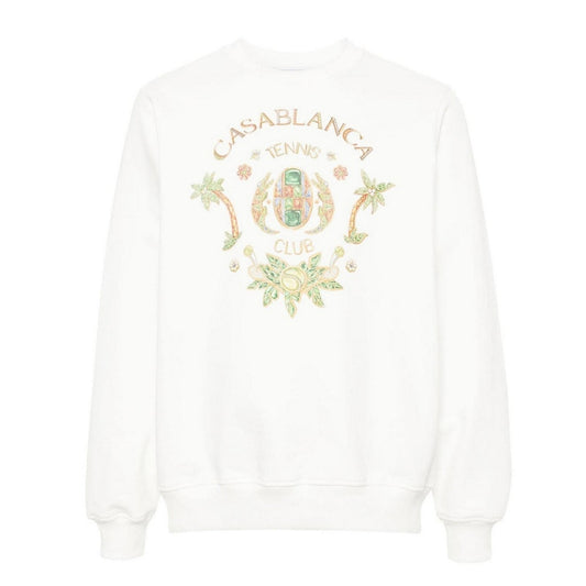 Casablanca Joyaux D' Afrique Tennis Club Printed White Sweatshirt