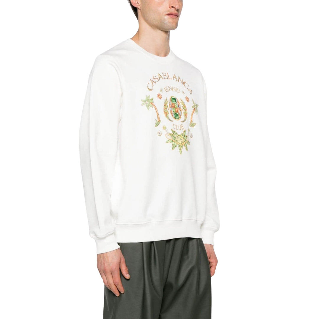 Casablanca Joyaux D' Afrique Tennis Club Printed White Sweatshirt