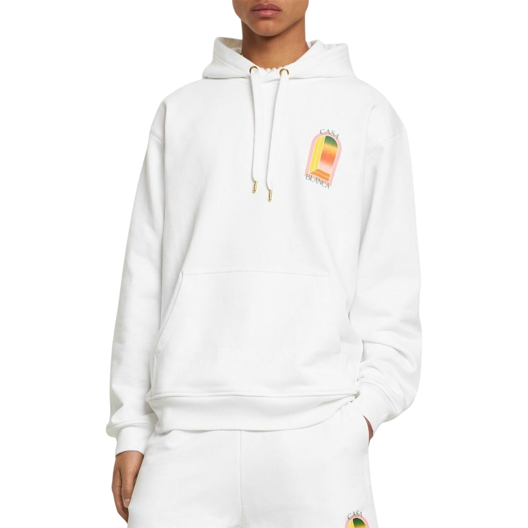 Casablanca Gradient Arch Logo White Hoodie