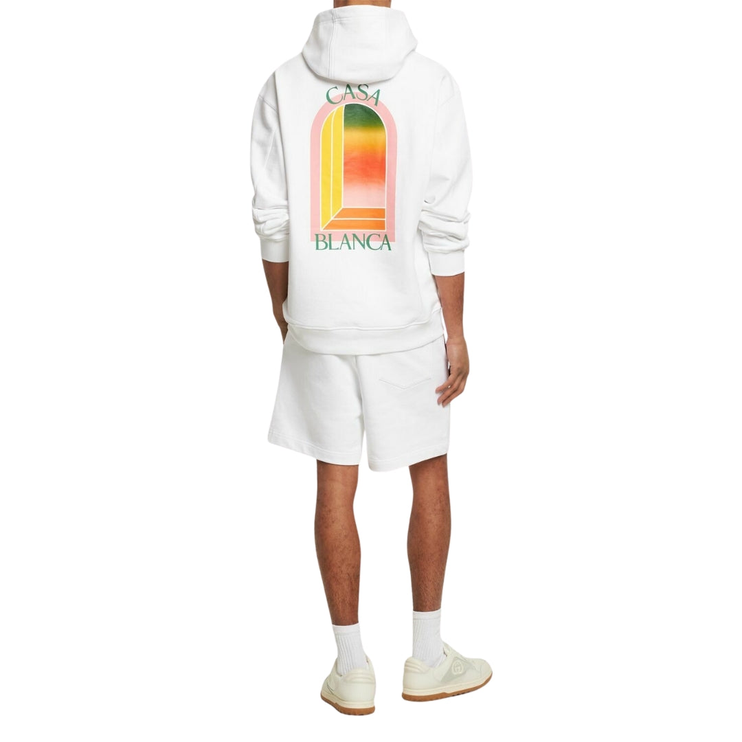 Casablanca Gradient Arch Logo White Hoodie