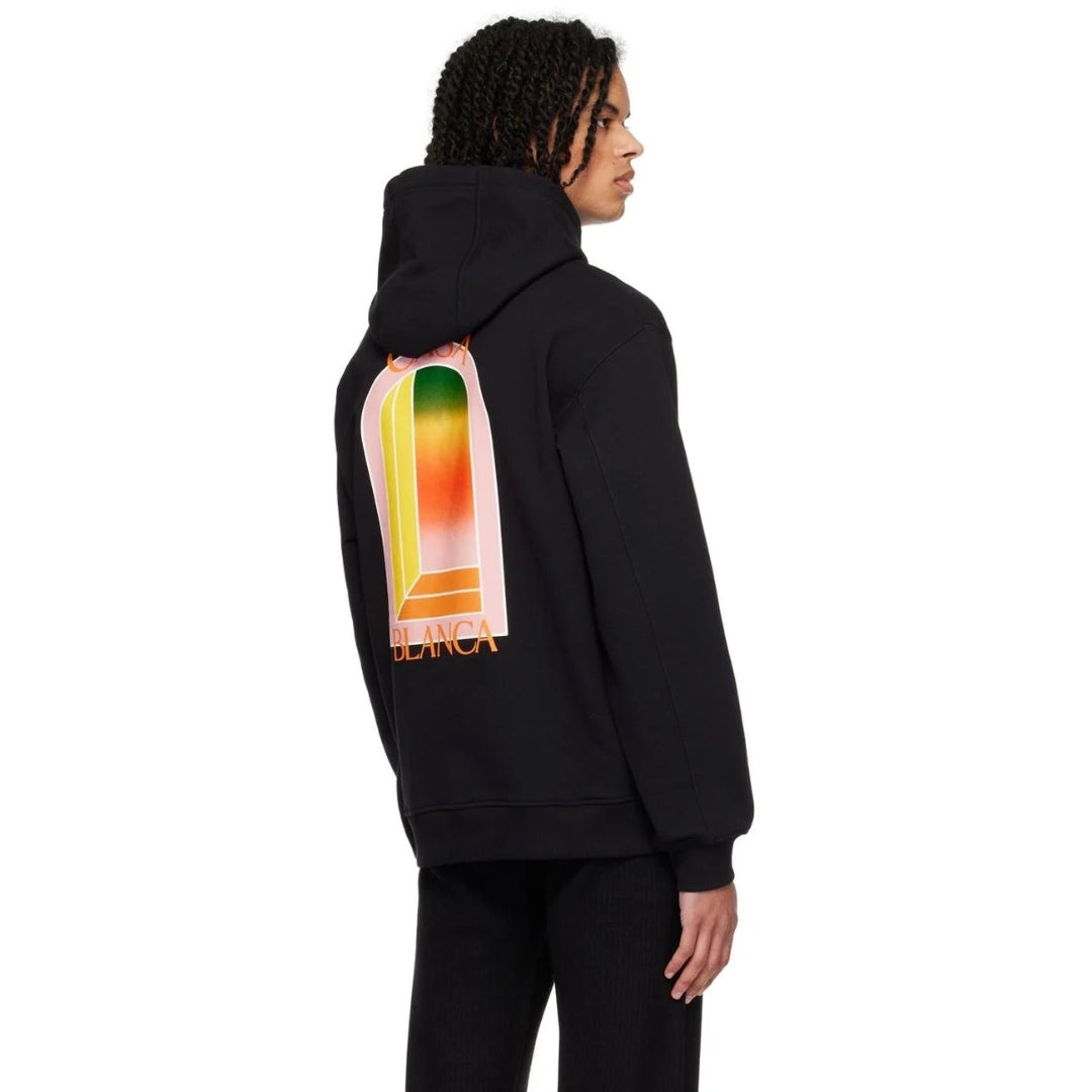 Casablanca Gradient Arch Logo Black Hoodie