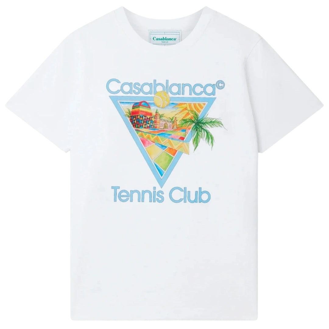Casablanca Afro Cubism Tennis Club White T-Shirt