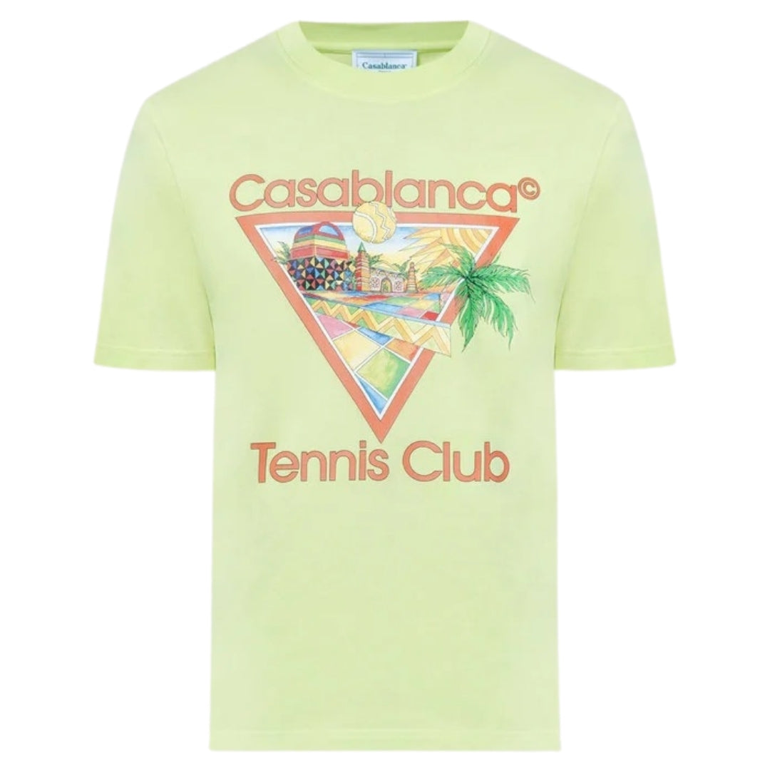 Casablanca Afro Cubism Tennis Club Pale Green T-Shirt