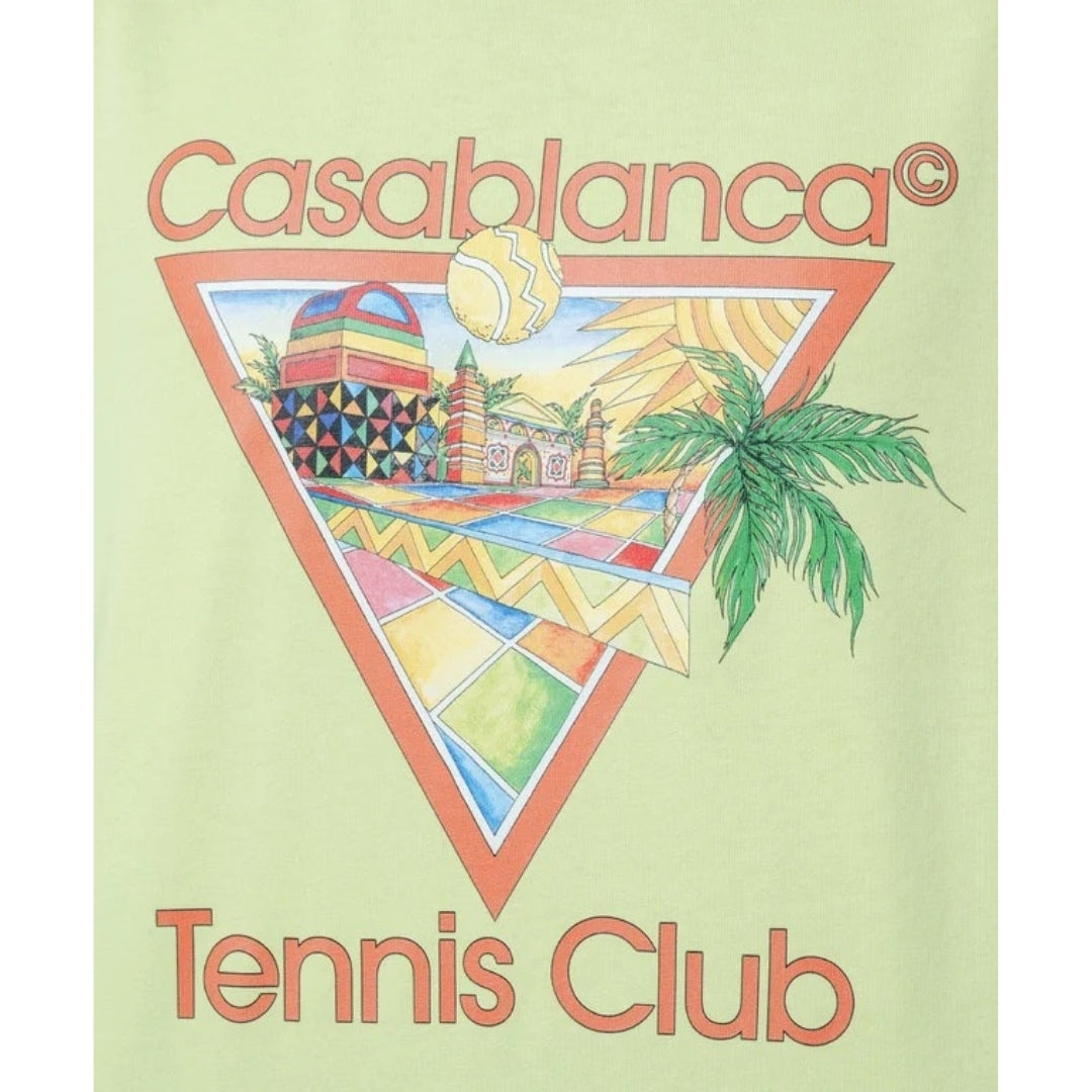 Casablanca Afro Cubism Tennis Club Pale Green T-Shirt