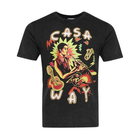 Casablanca Music For The People Faded Black T-Shirt