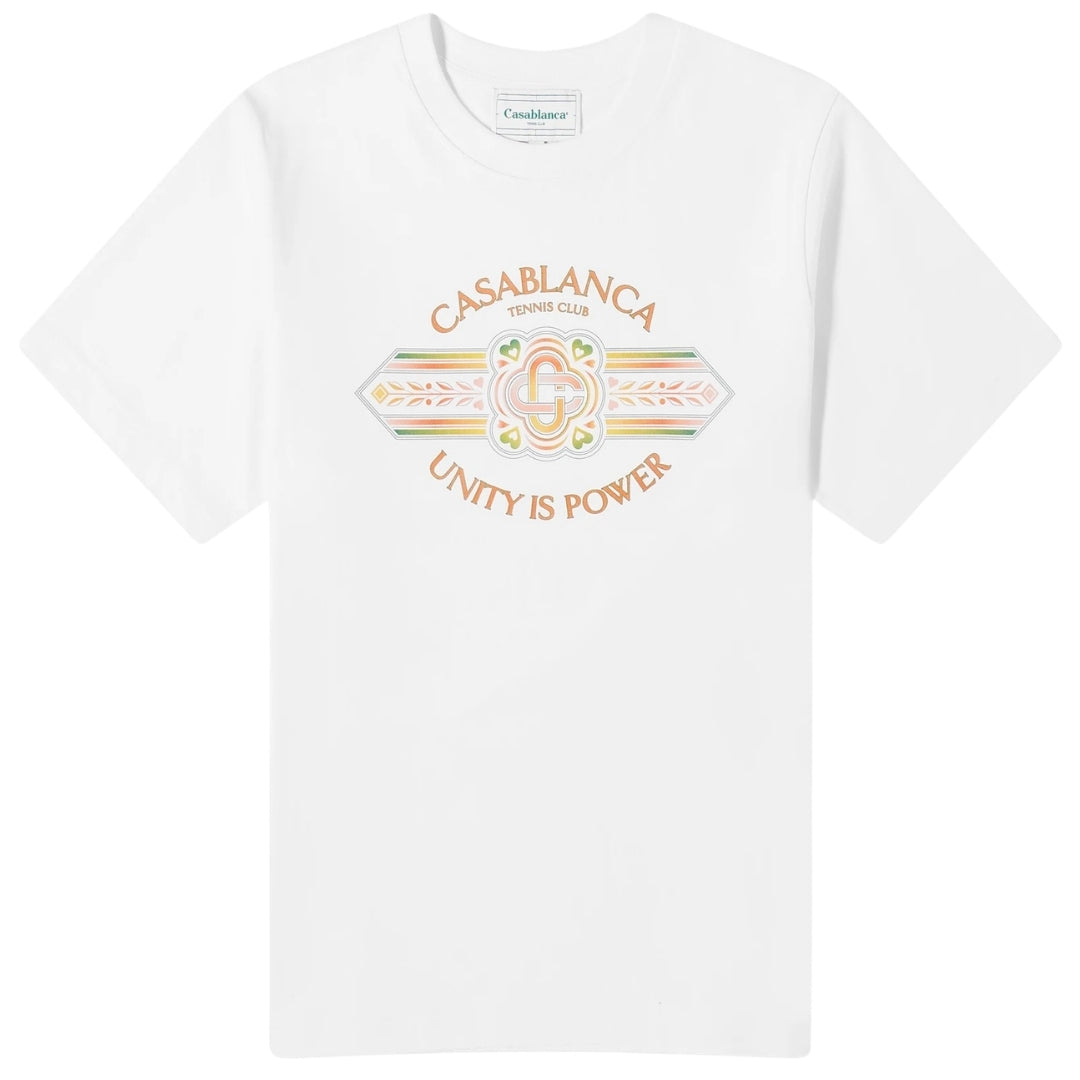 Casablanca Unity Is Power White T-Shirts