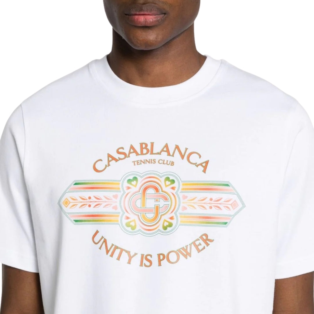 Casablanca Unity Is Power White T-Shirts
