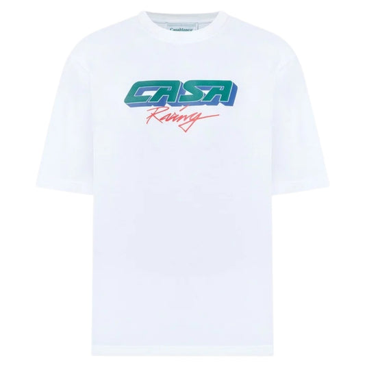 Casablanca 3D Printed Oversized Tee Casa Racing White T-Shirt