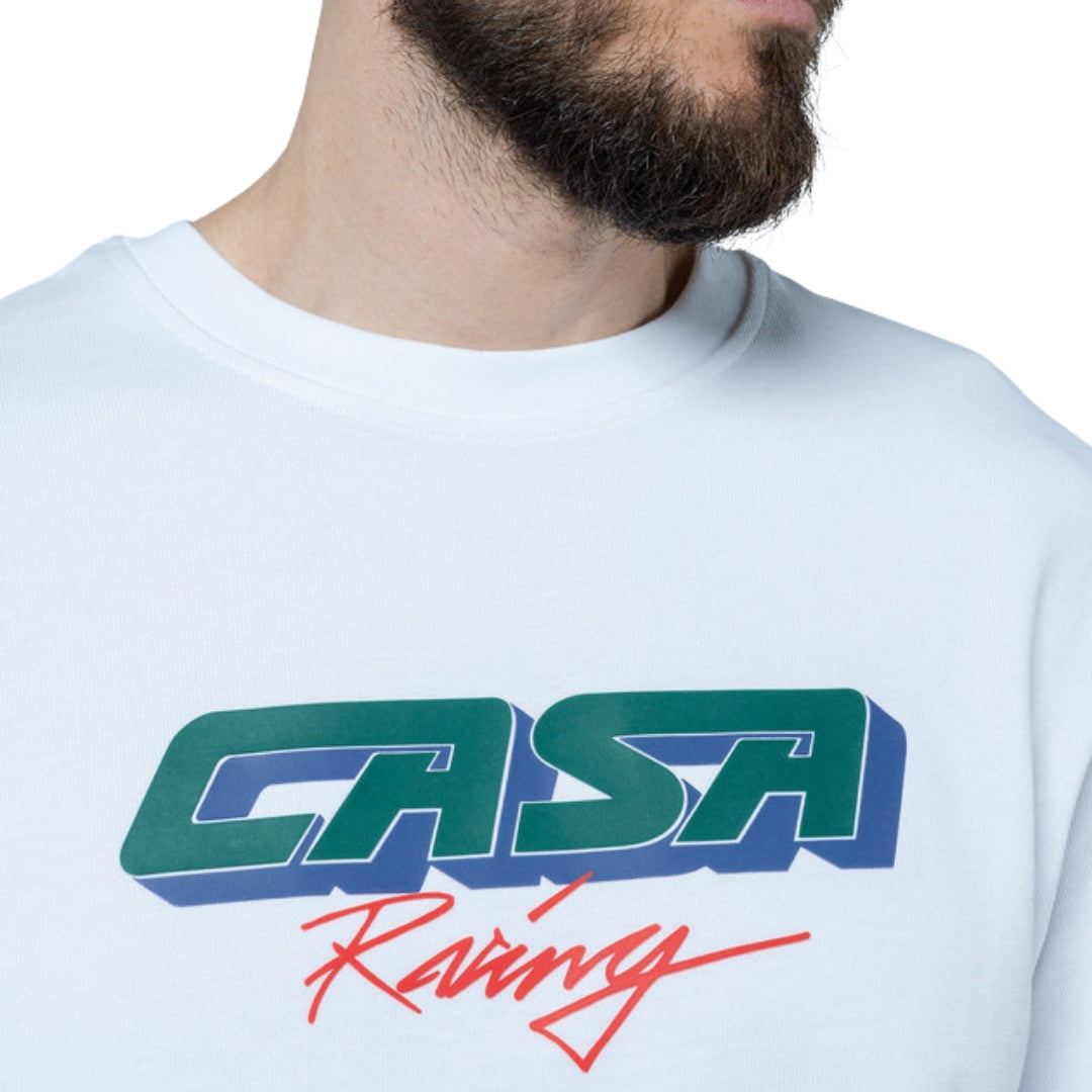 Casablanca 3D Printed Oversized Tee Casa Racing White T-Shirt