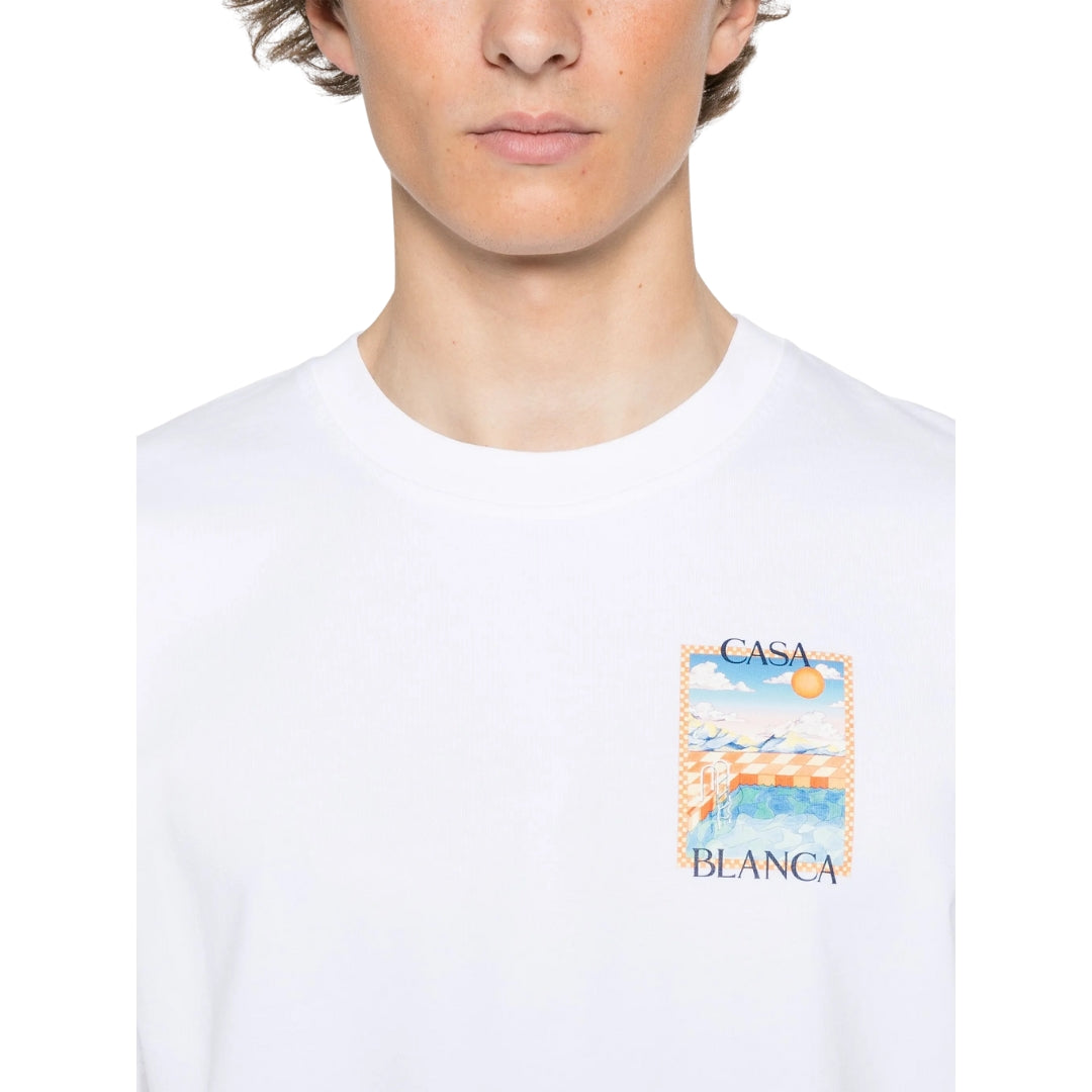 Casablanca Surreal Pool White T-Shirt