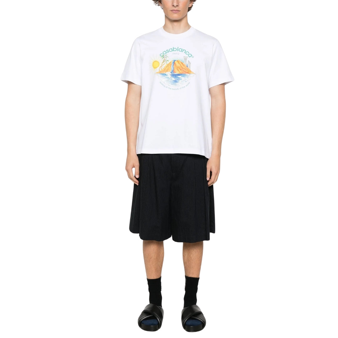 Casablanca Oasis Printed White T-Shirt