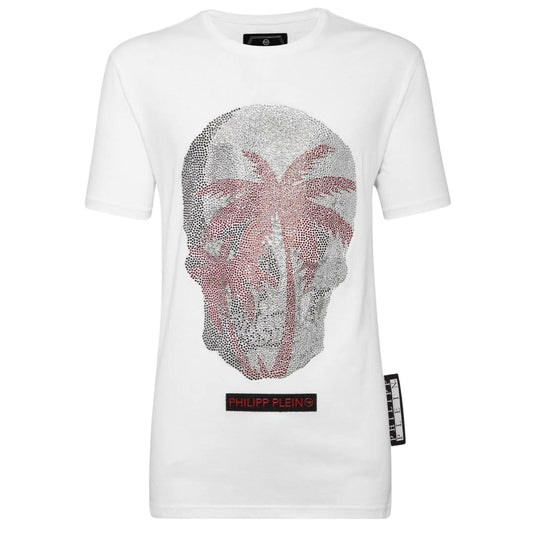 Philipp Plein Large Skull Motif White T-Shirt