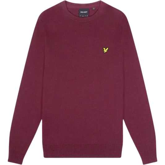 Lyle & Scott Brand Logo Burgundy Jumper