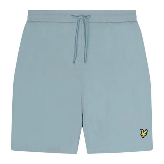 Lyle & Scott Branded Logo Slate Blue Swim Shorts