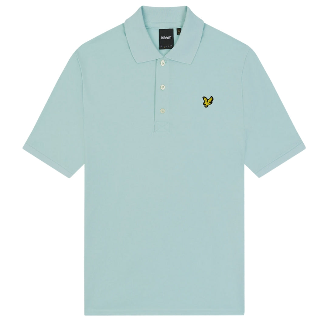 Lyle & Scott Brand Chest Logo Clear Sky Polo Shirt