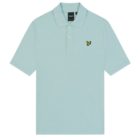 Lyle & Scott Brand Chest Logo Clear Sky Polo Shirt