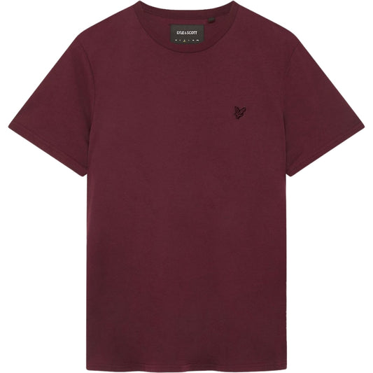 Lyle & Scott Tonal Eagle Burgundy T-Shirt