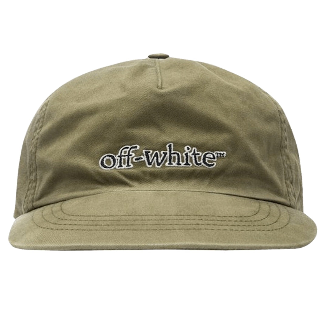 Off-White Slanted Logo Green Cap