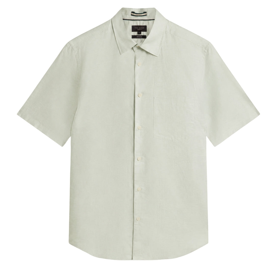 Ted Baker Palomas Pale Green Linen Shirt