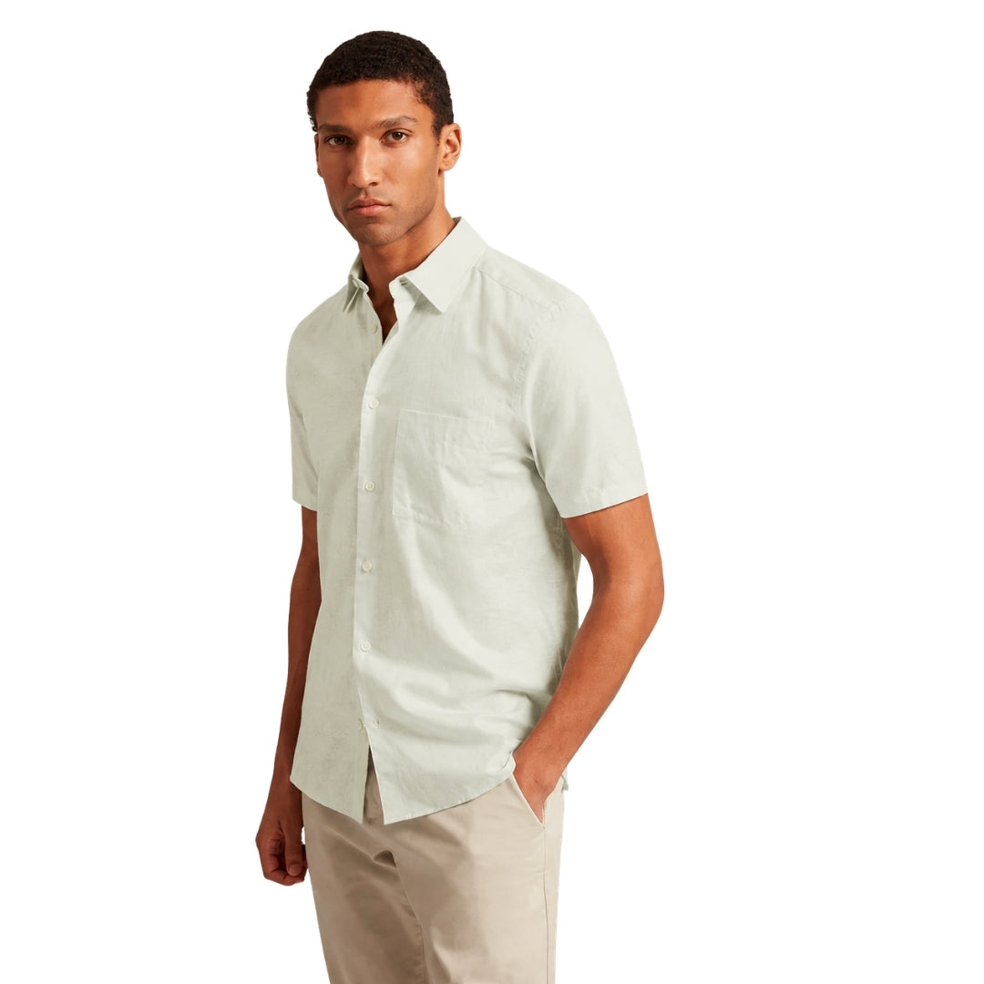 Ted Baker Palomas Pale Green Linen Shirt