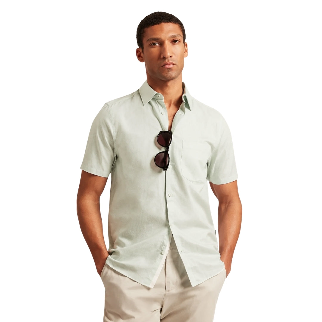 Ted Baker Palomas Pale Green Linen Shirt