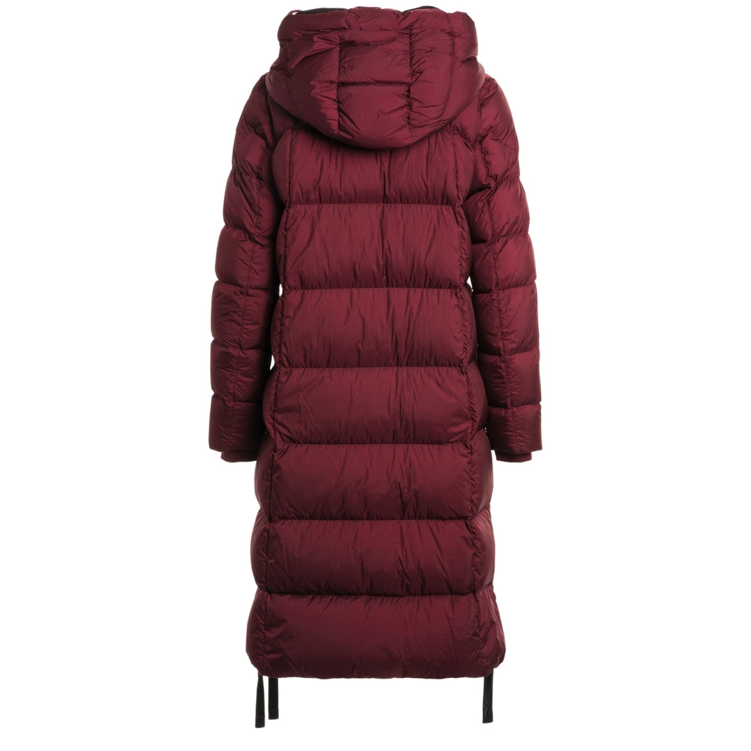 Parajumpers PANDA PWPUEL31 355 AMARONE Burgundy LONG HOODED DOWN JACKET Womens S