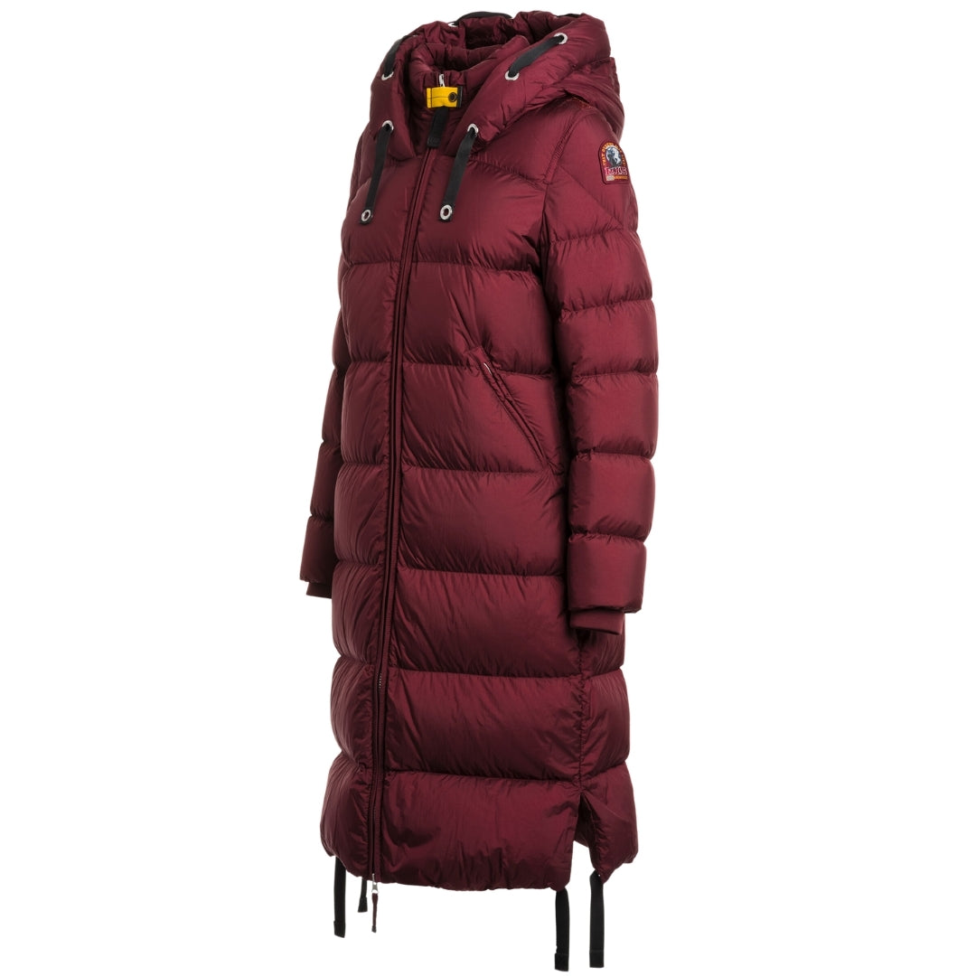 Parajumpers PANDA PWPUEL31 355 AMARONE Burgundy LONG HOODED DOWN JACKET Womens S